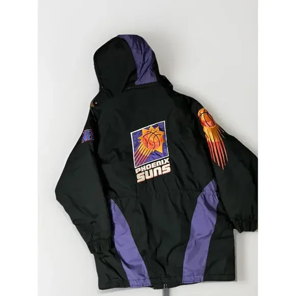 Vintage 90s Phoenix Suns NBA Hooded Parka Jacket Men's Large